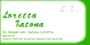 loretta katona business card